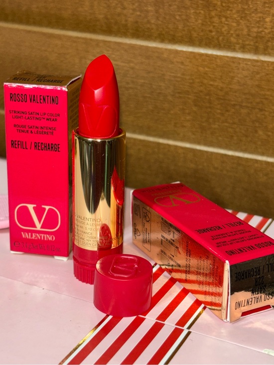 Valentino Other - Valentino Rosso Satin Lipstick Refill